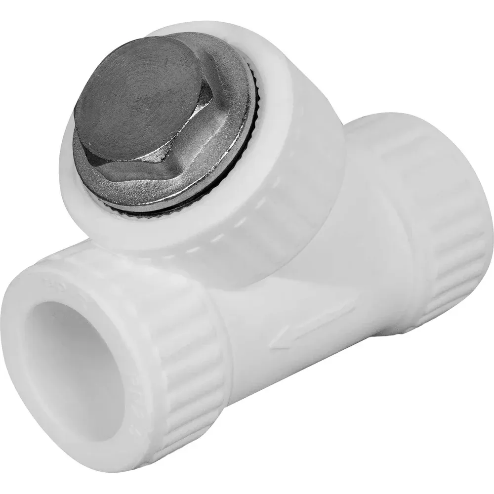 Фильтр косой PP-R D 20 (белый) вн.-вн.